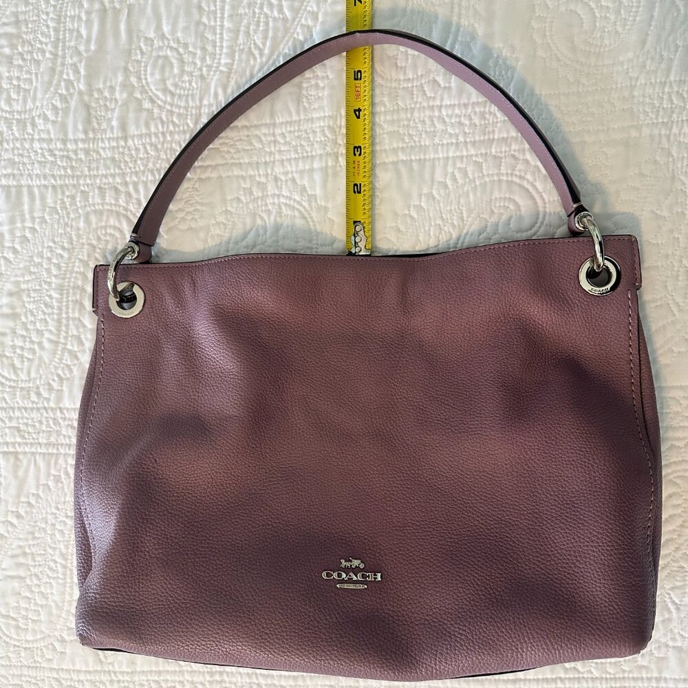 Coach Clarkson Hobo Lavender Pebbled Leather Bag - Picture 10 of 16
